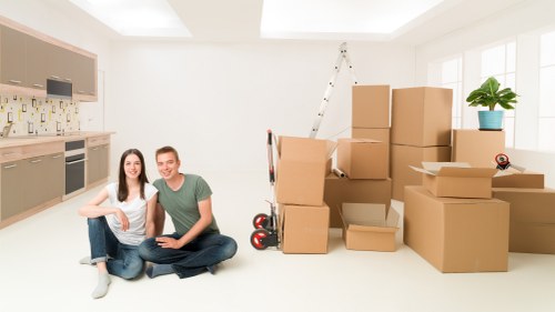 Selection of durable moving boxes and wrapping materials