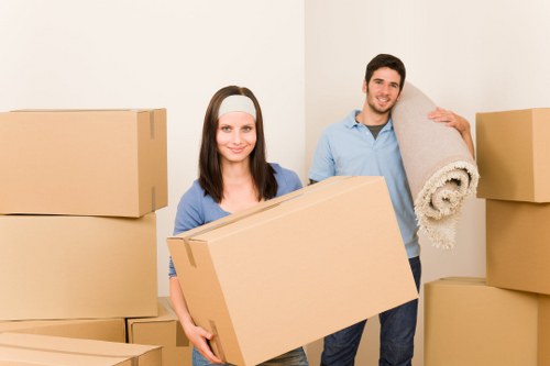 Loading furniture into a Dulwich removal van for transport