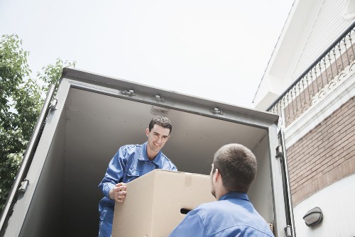 Local office movers handling desks and files during a Dulwich relocation